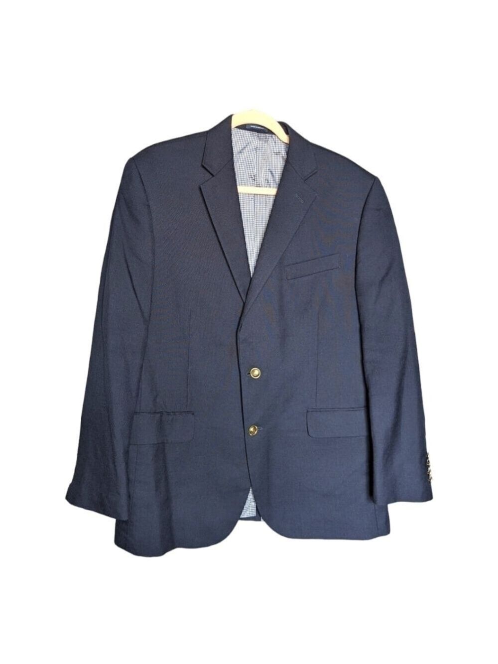 44R • Stafford • Double Breasted Navy Blazer With Gold Buttons